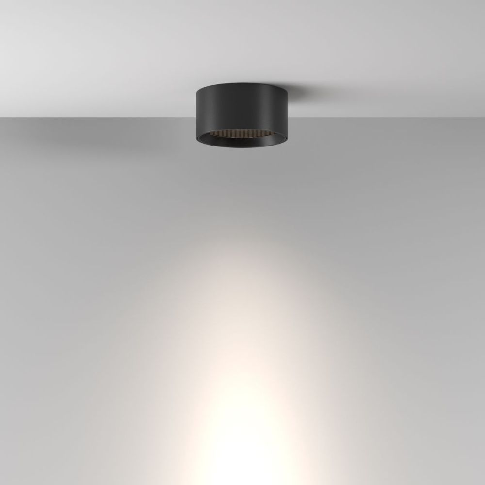 Накладной светильник 8 см, 7W, 4000K, Maytoni Glare C122CL-L7-4K-B, черный