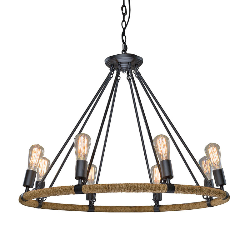 Люстра 83 см Loft It  Rope Filament 1861/8 состаренный коричневый