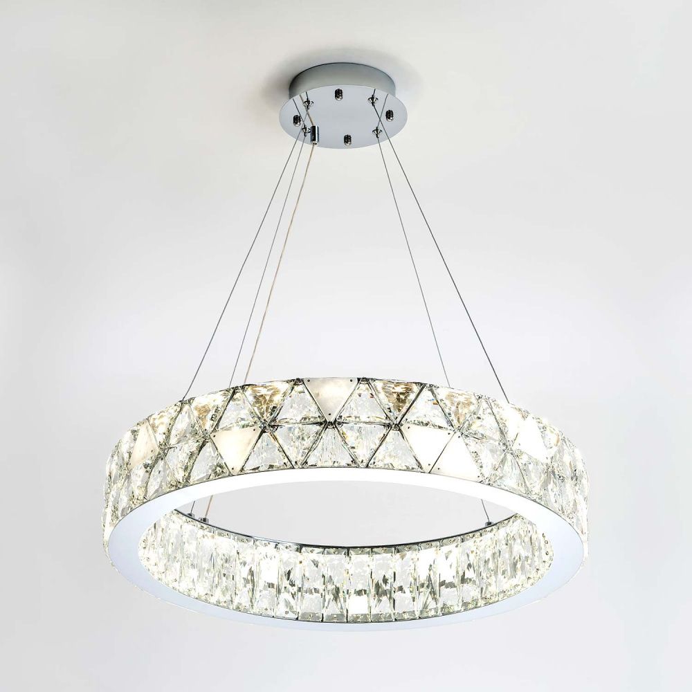 Подвесная люстра 60 см MODELUX premium ML.6982.600P CR хром