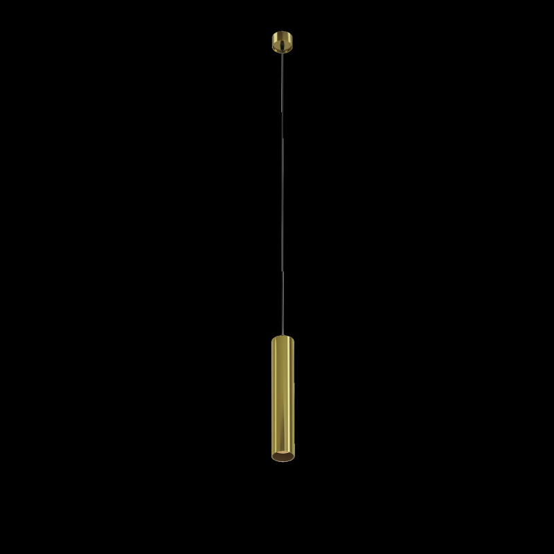 Подвесной светильник 5,2*5,2*30 см, LED, 12W, 3000К, Maytoni Technical FOCUS LED P072PL-L12W3K-BS латунный