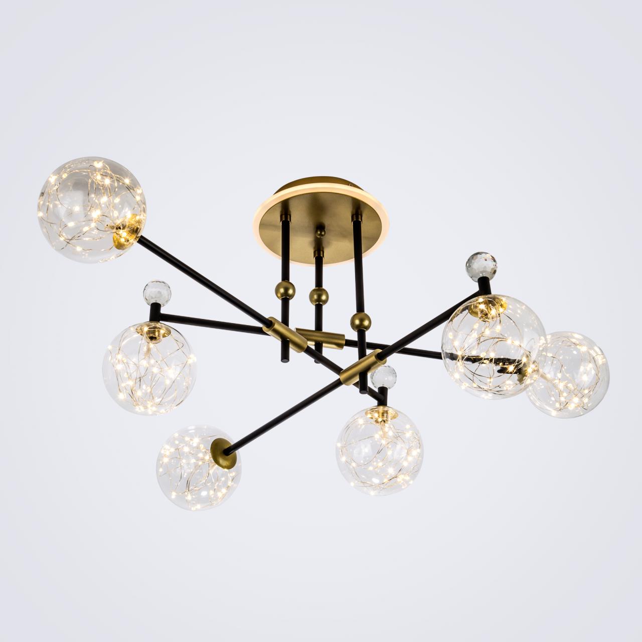 Светильник 75*75*40 см, LED 40W, 3000 / 6000K, Золото, Чёрный MODELUX ML.6079.6