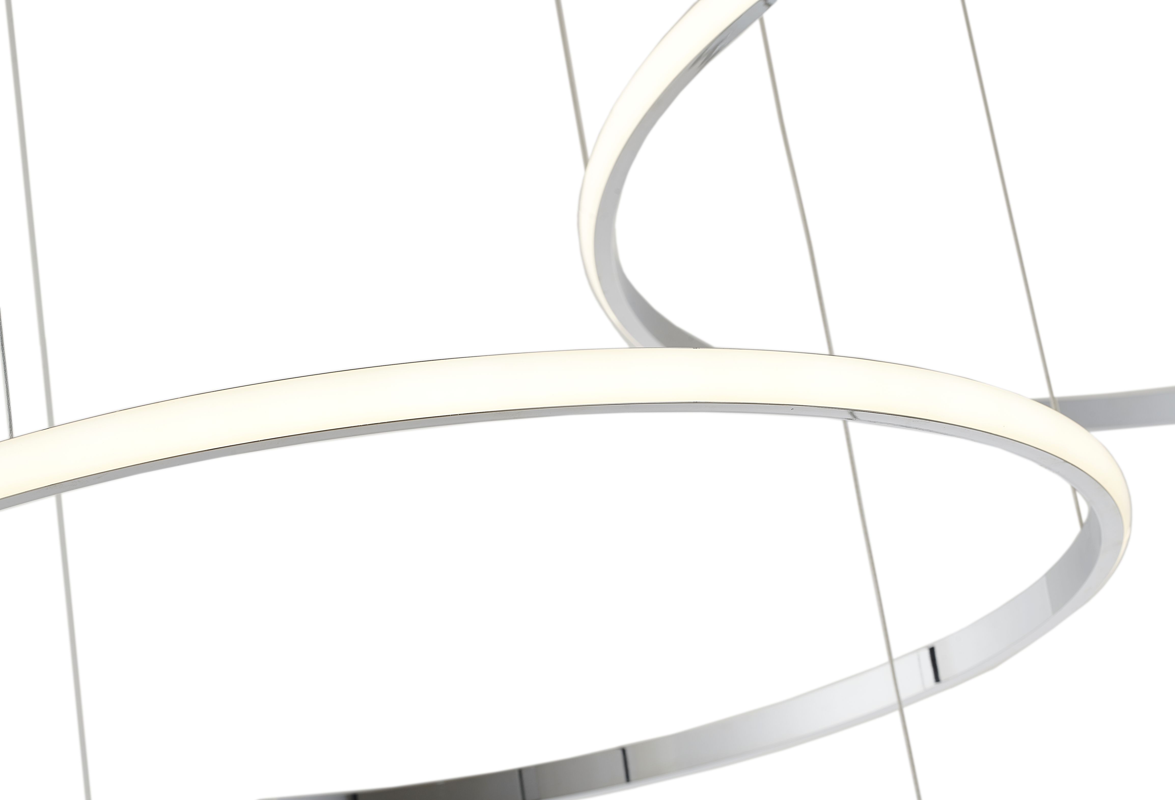 Светильник подвесной 40/60 см, LED 63W 4000K хром Zortes Ringolight ZRS.33322.63F