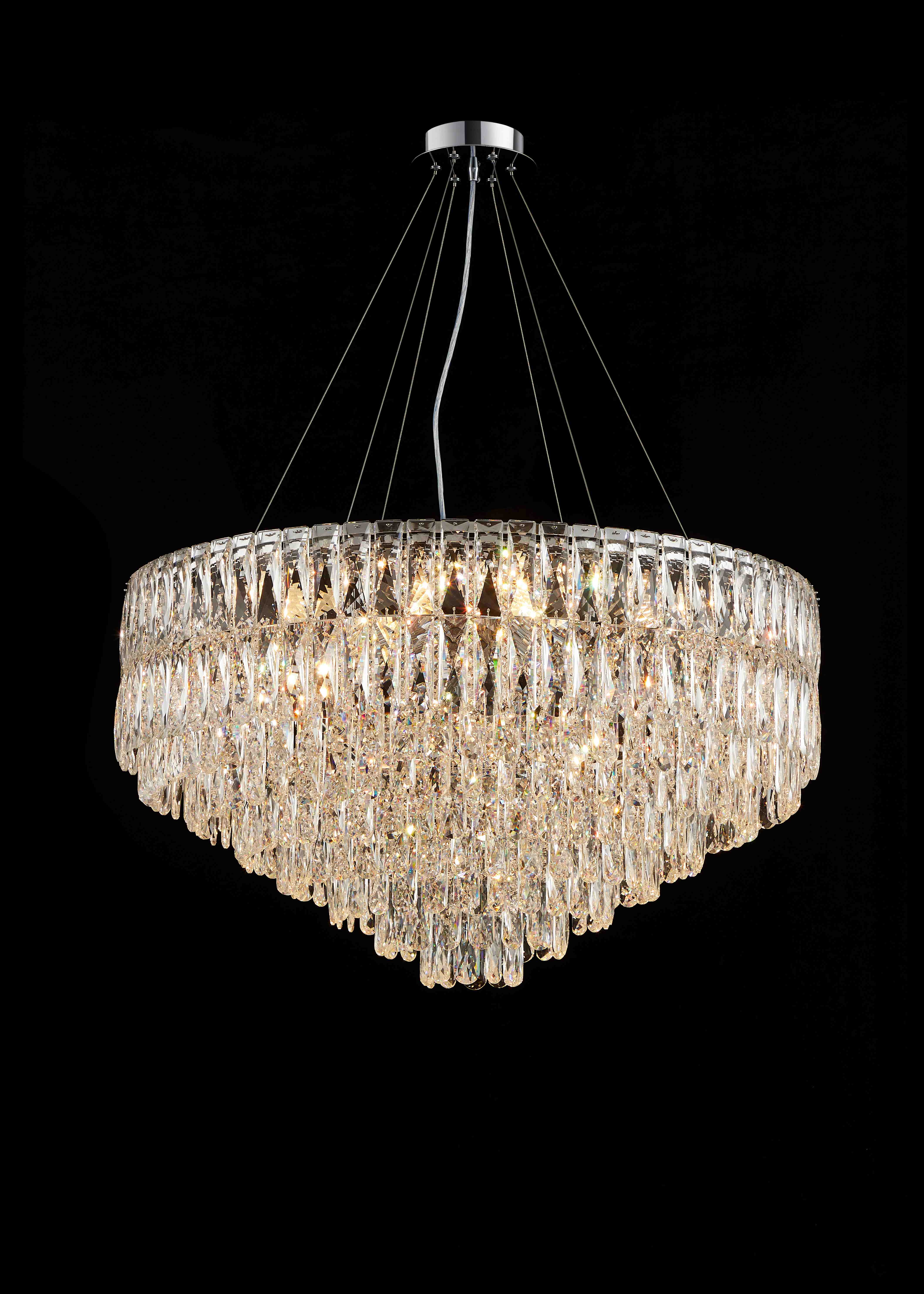 Люстра  800*460, 18*E14, 40W NewRgy Cristallo NW075-ф800*H460 CHROME, Хром