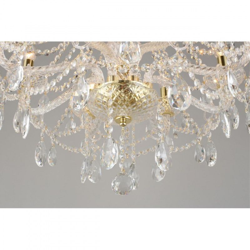 Подвесная люстра 63*80-120 см, 8*E14, 40W, Aployt Koletta APL.755.13.08, золотой