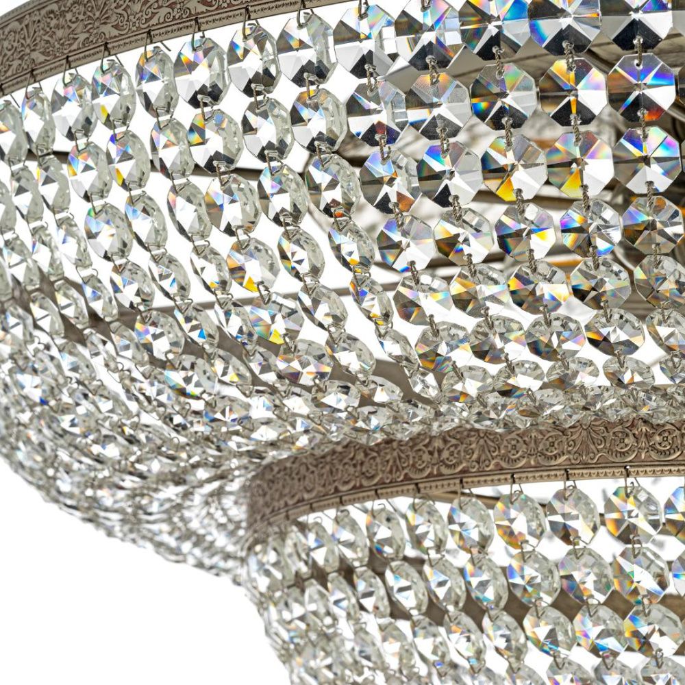 Светильник *82*40 см, 8*E27*60W, Arti Lampadari Santa Nickel Santa E 1.8.80.600 N, Никель