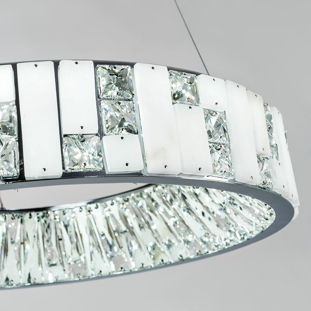 Подвесная люстра 60x50см, LED, 45Вт, 3000 / 5500K, Modelux ML.6988.600P CR Хром