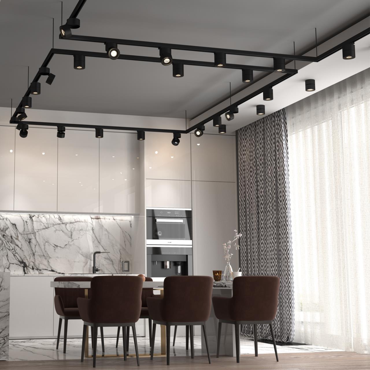 Светодиодный светильник 10 см, 15W, 4000K, Novotech Groda 358779, черный
