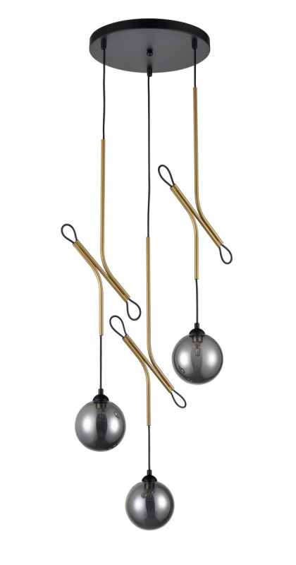 Подвесной светильник  49*165 см, 3*G9 черный, золото Vele Luce Ottava VL5662P03