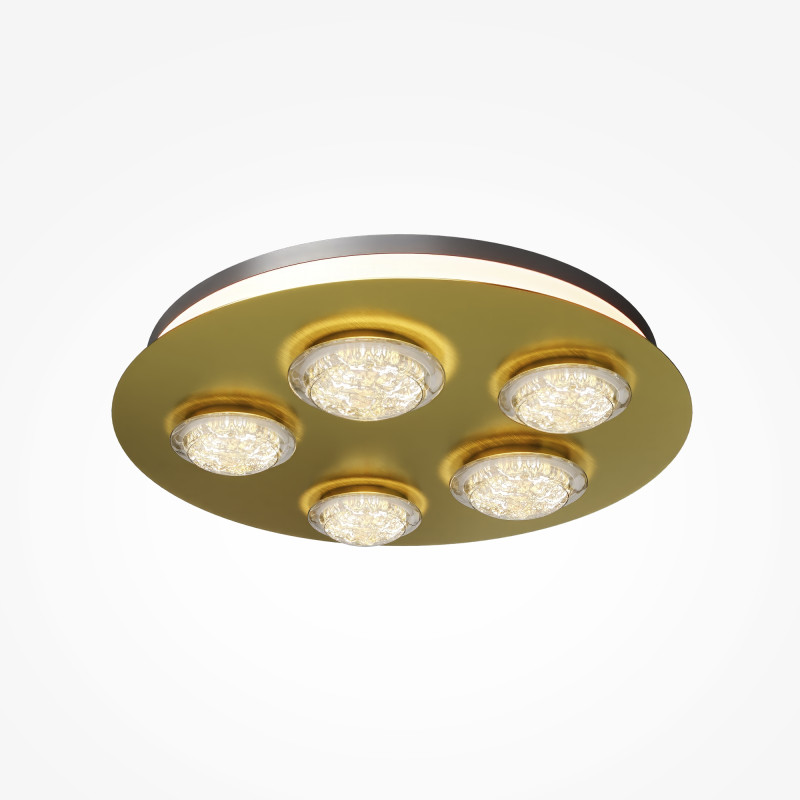 Накладная люстра 60*60*10,2 см, LED, 3000К, Maytoni Pharao MOD361CL-L58BS3K латунный