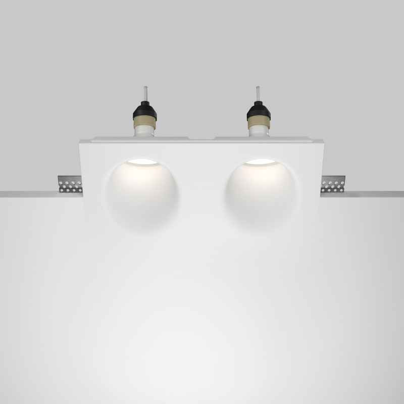 Встраиваемый светильник 24*12*6,5 см, 2*GU10, 12W, Maytoni Technical Gyps Modern DL002-WW-02-W белый