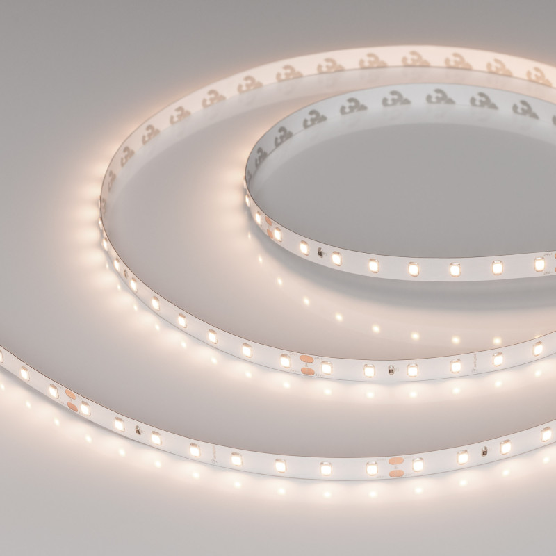 Лента RT-A80-8mm 24V Warm3500 (6 W/m, IP20, 2835, 5m) (Arlight, Открытый) 028525(2). Цена указана за 5 метров. Продается кратно 5 метрам.