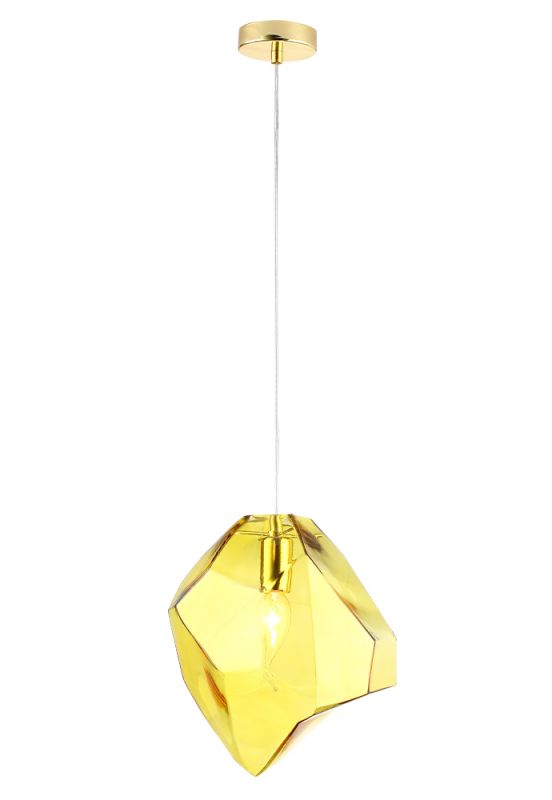 Светильник 25 см, Crystal Lux NUESTRO NUESTRO SP1 GOLD/AMBER, золото