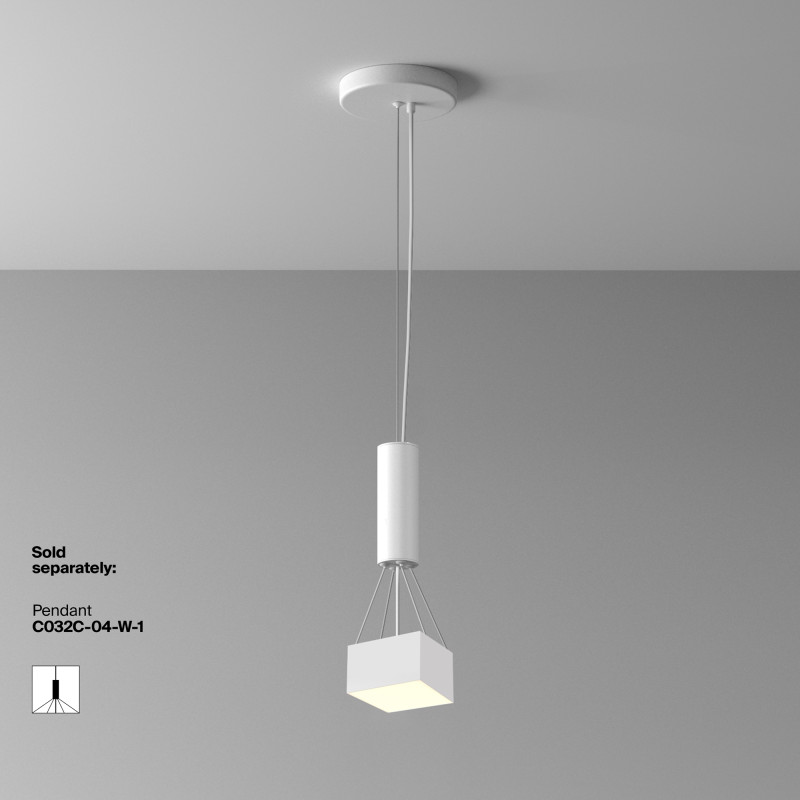 Накладной светильник 12*12*6 см, LED, 12W, 3000К, Maytoni Technical Zon C032CL-12W3K-SQ-W белый