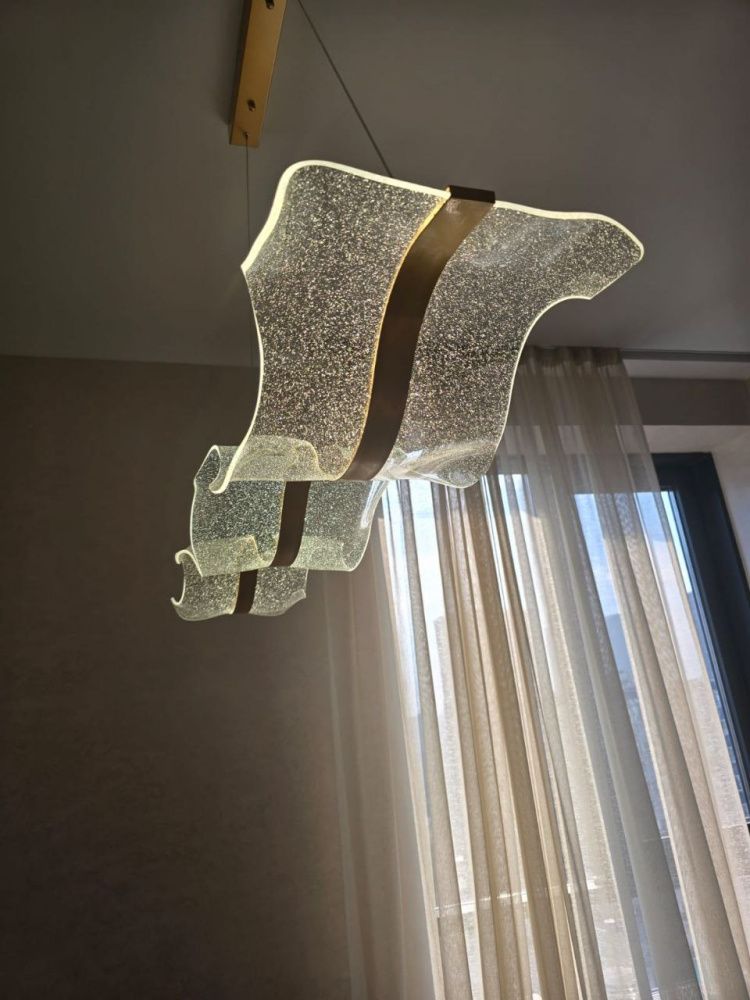 Подвесной светильник 100*30*50-150 см 40W, 4000K, 13 м2, Aployt VIOLA APL.659.03.40, латунный