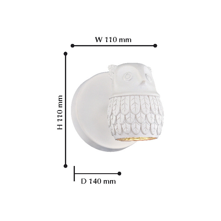 Бра Favourite Gufo 2041-1W, D135*W110*H105, матовый белый