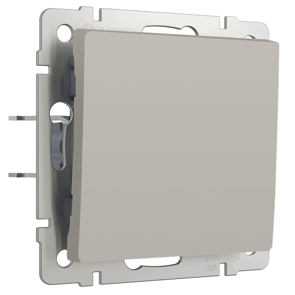 W1212004 Выключатель одноклавишный проходной, дымчатый Werkel, 4690389211881