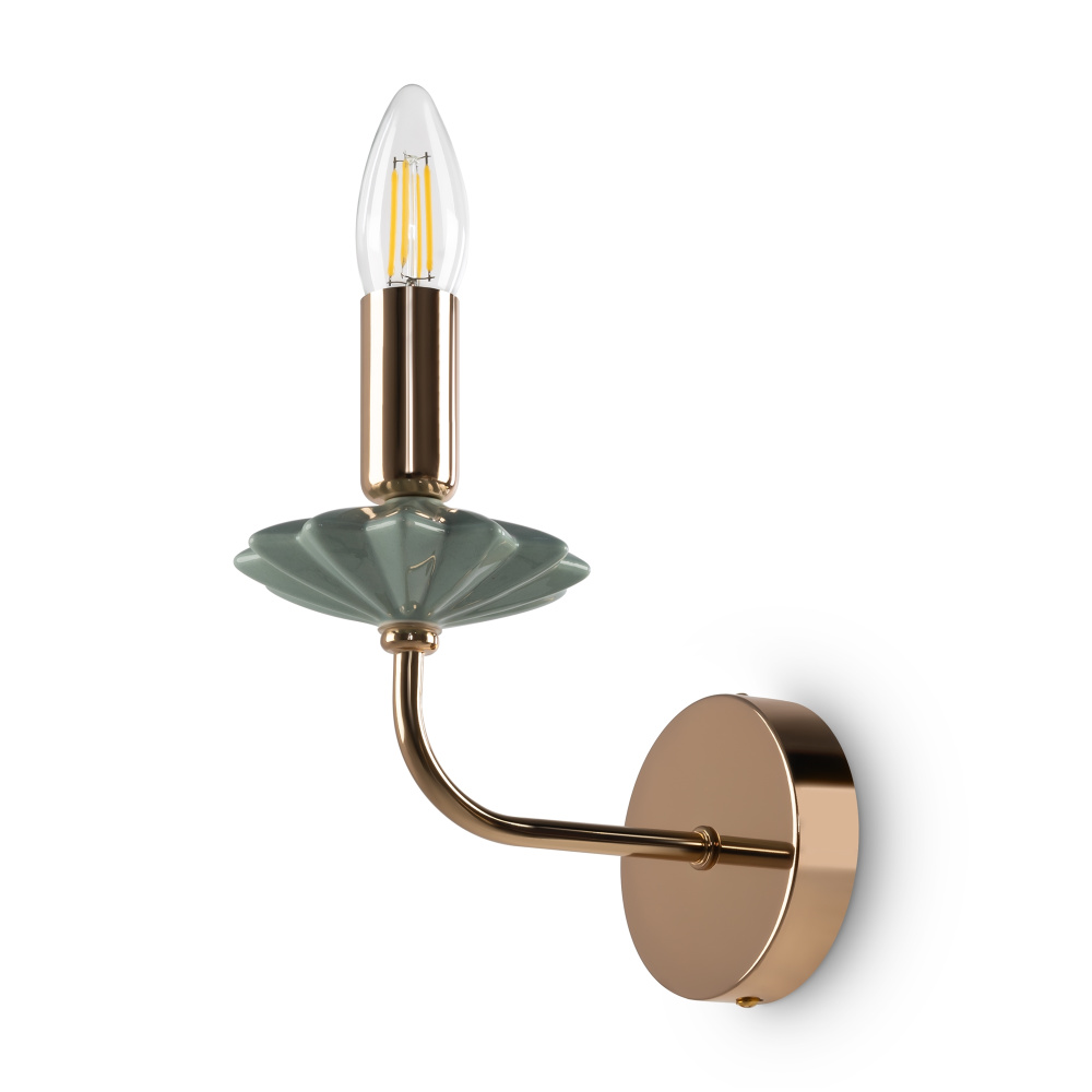 Бра 19,5*11*-21 см, 1*E14*40W, Freya  FR5336WL-01G, Золото