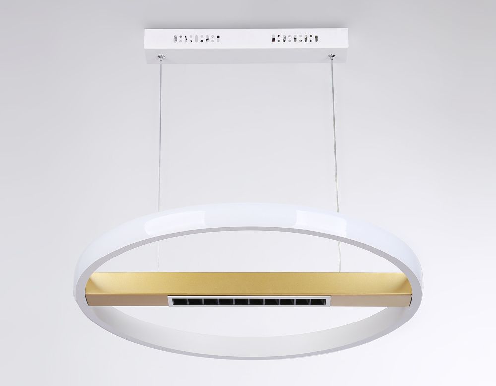 Подвесной светодиодный светильник с пультом управления **4-100 см, **W, 3000-6400K, Ambrella Light Comfort FL51488, белый, золото