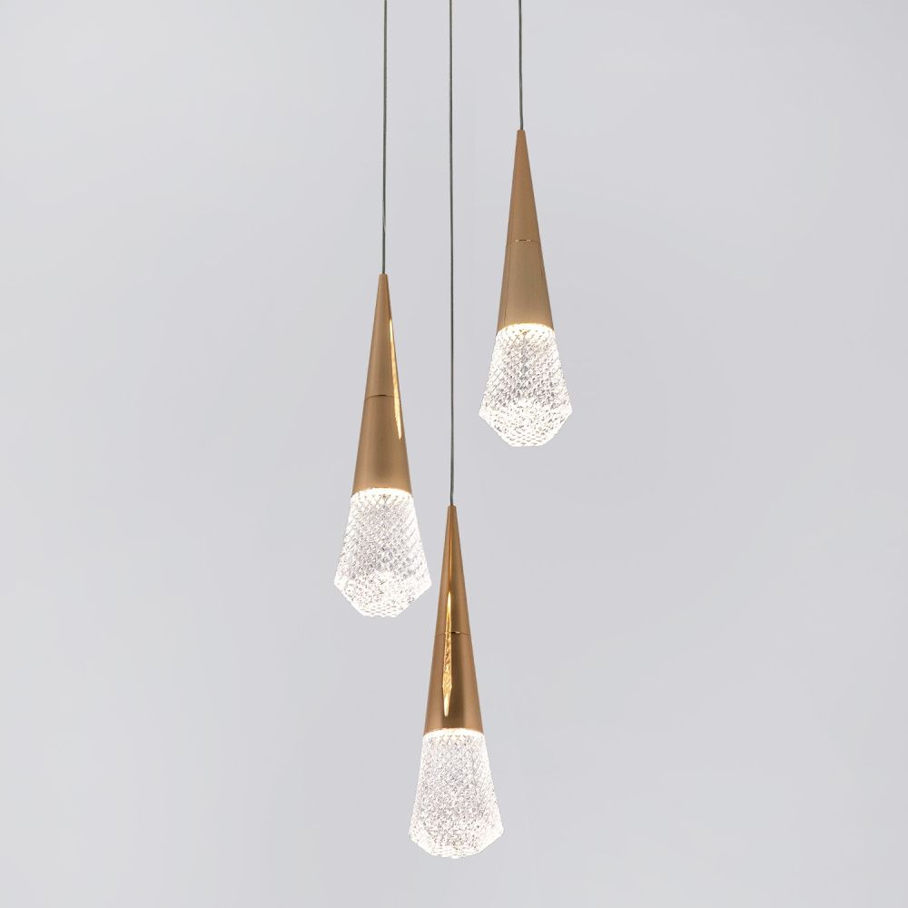 Подвесной светильник 21*21*90 см, LED 9W, 4000K, Золото MODELUX ML.3315.3