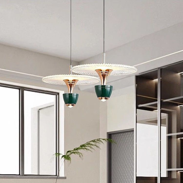 Светильник подвесной *33-200 см, 1*LED*7W, 3000K, Lightera Saimaa LE126L-30GR, Зеленый