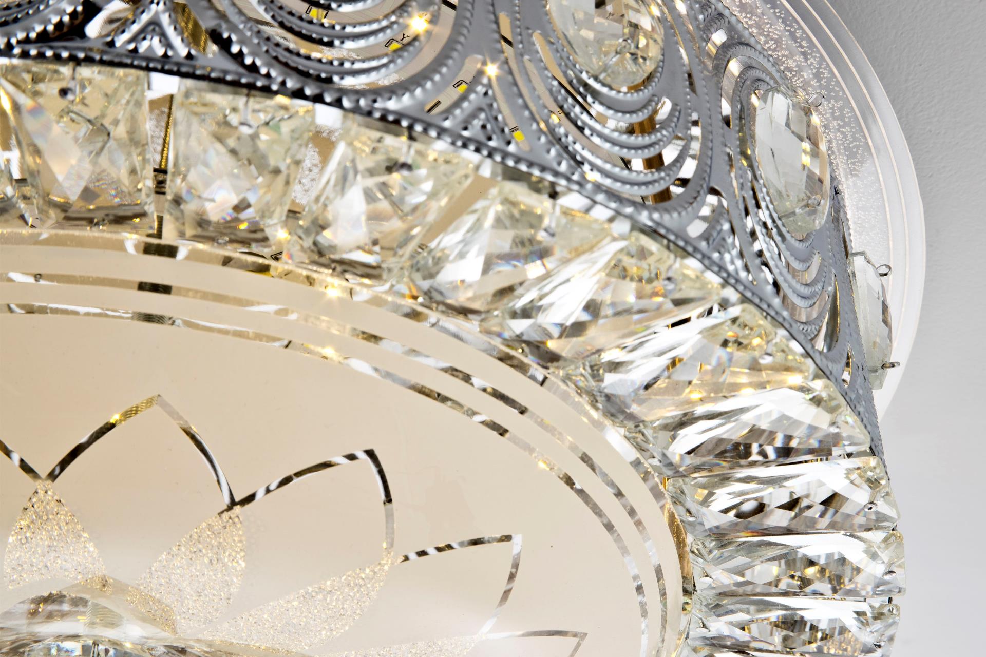 Светильник 40*40*16 см, LED 46W, 3000 / 6000K, Хром LED4U 1169-400 CR