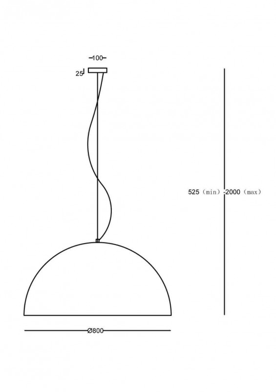 Подвесной светильник Maytoni Dome MOD169PL-05W1 80 см, 5*E27*60W, Белый