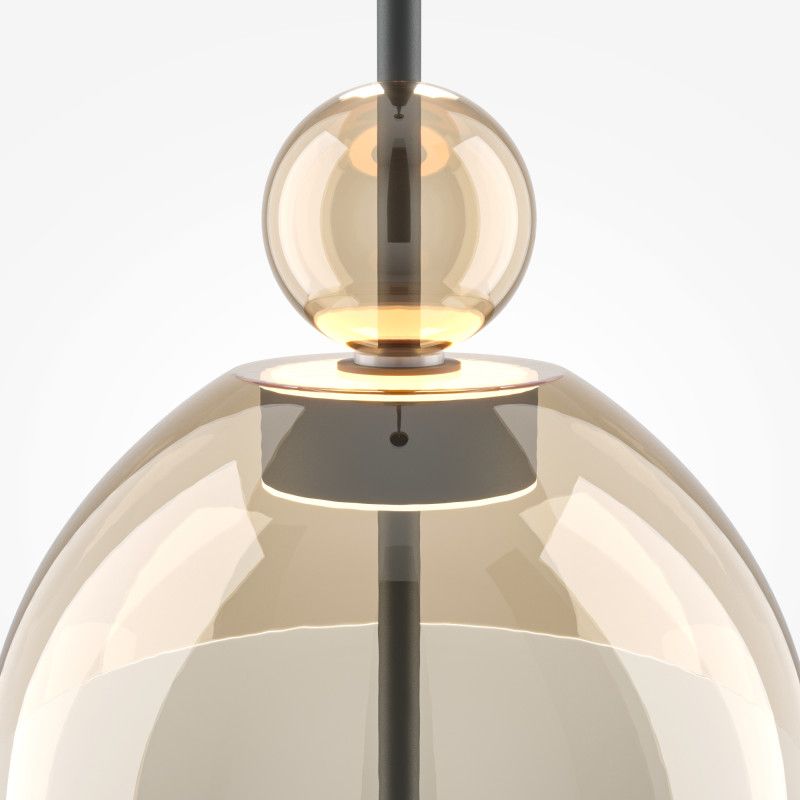 Подвесной светильник 25*25*349,5 см, LED*12W, 3000K, Maytoni Bangkok MOD185PL-L12CG3K1, черный