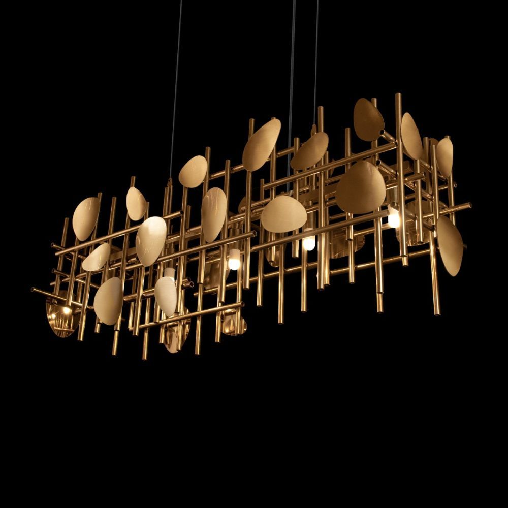 Подвесная люстра 85 см, Loft IT Escama 10396/850R, золото