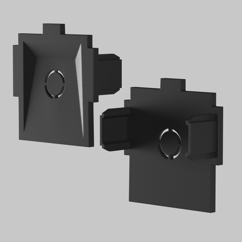 Заглушка 3,3*3,3*1,2 см, Maytoni Technical Accessories for tracks Radity TRA084EC-12B черный