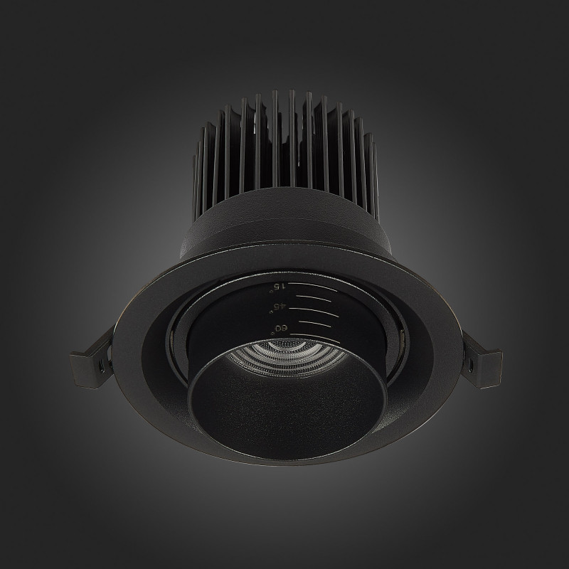 Встраиваемый светильник Zoom 12 см, 12W 4000K ST LUCE Встраиваемые светильники ST701.448.12 Черный