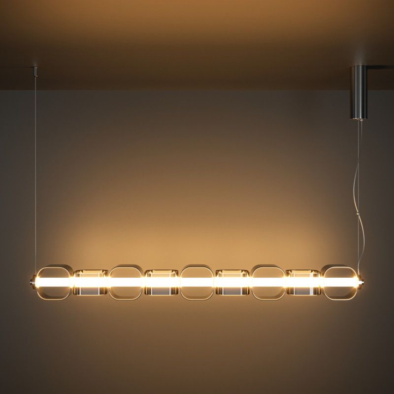 Подвесной светильник 12*18*330 см, LED*22W, 3000K, Maytoni Ritmo MOD381PL-L45CH3K, хром