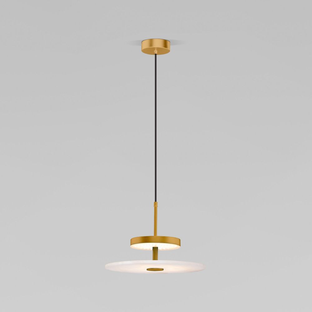 Подвесной светильник 30*30*22-173 см, LED*21W, 3000K, Eurosvet Thasos 40342 LED, латунь, a069277