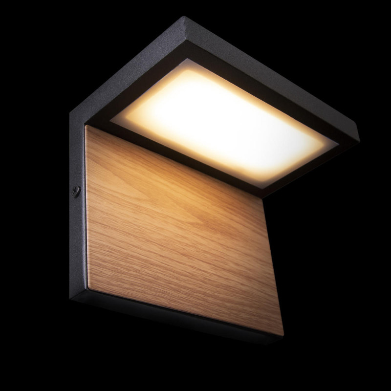 Уличный светильник *15 см, 1*LED*5W, 3000К Loft It 100001W Oak, Черный, золото