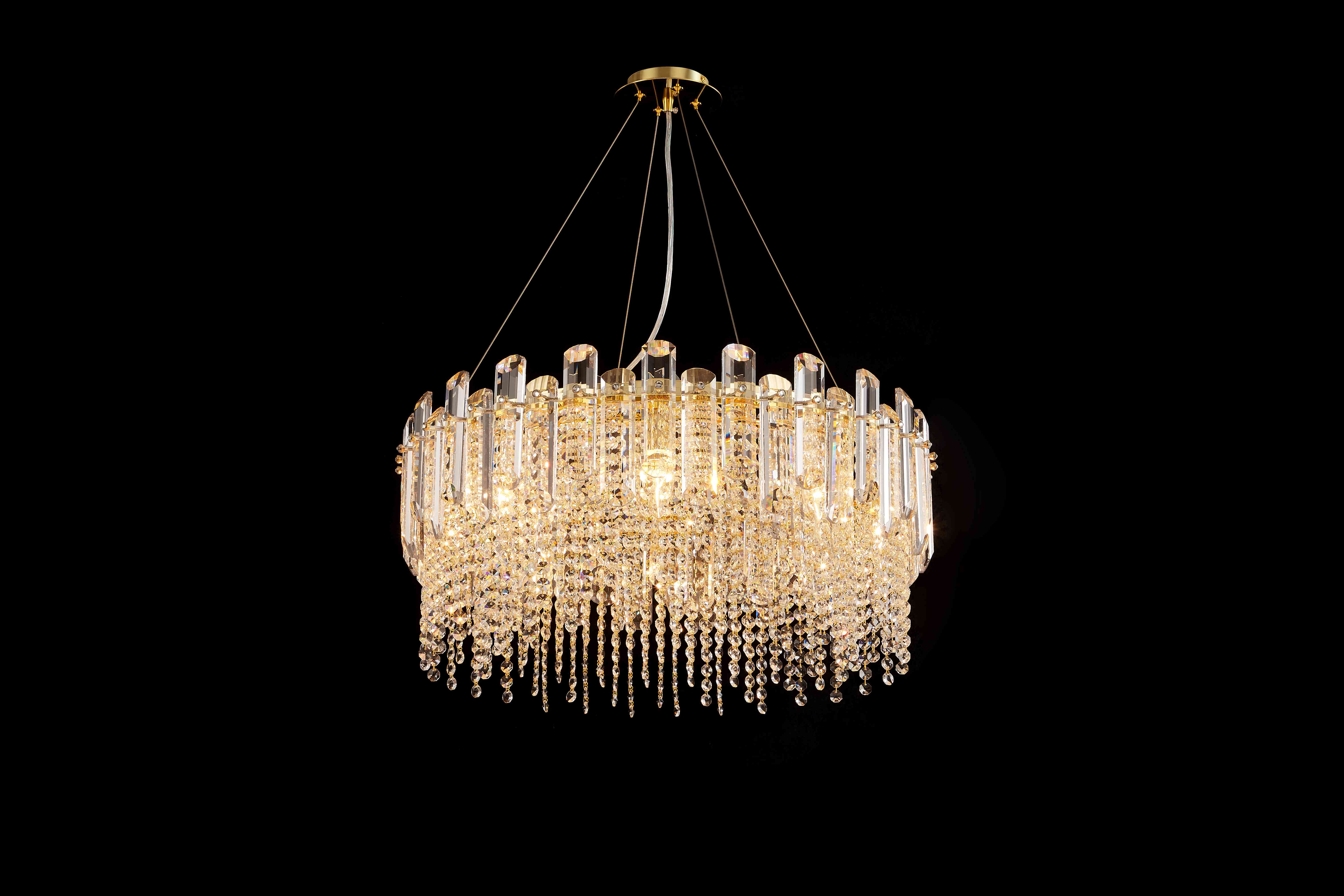 Люстра 600*280, 8*E14, 40W NewRgy Cristallo Z55-ф600*H280 H GOLD, H GOLD