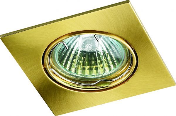 Точечный светильник 369107 Novotech матовое золото Quadro