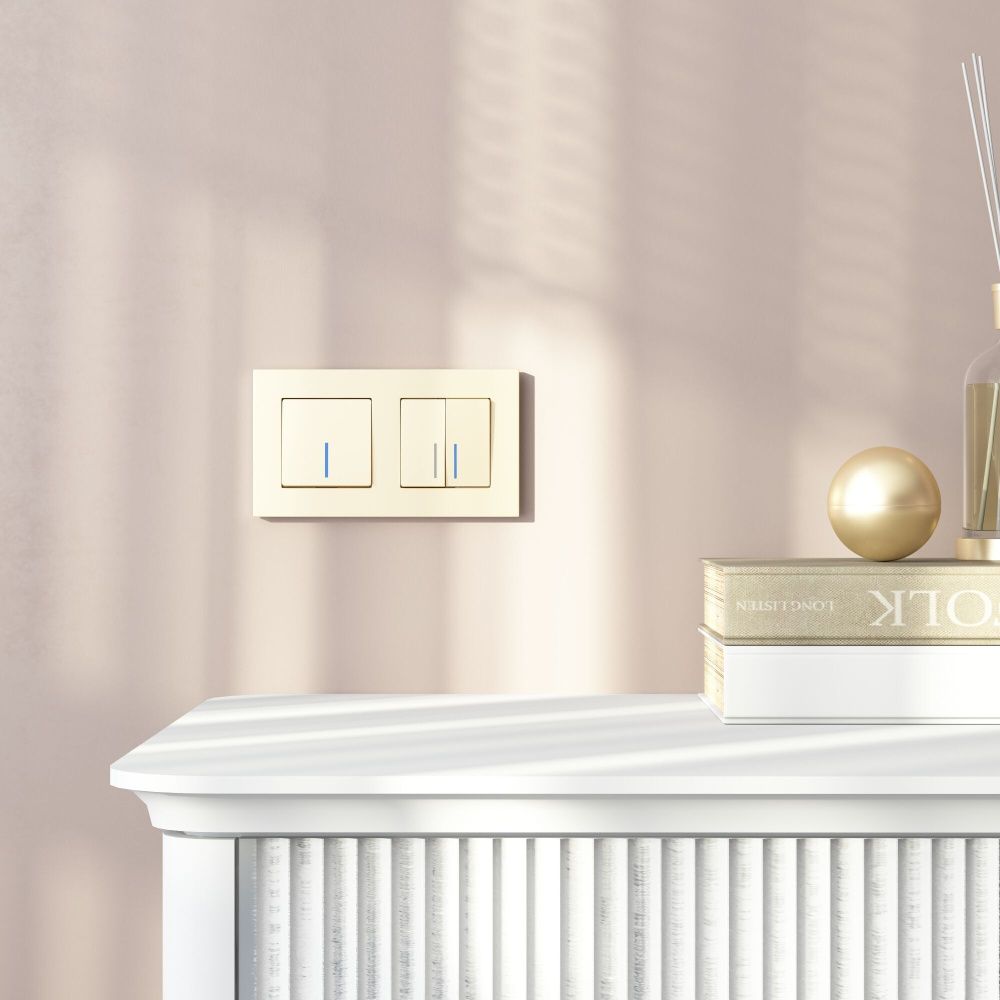 W0022911 Рамка на 2 поста Slab, шампань софт Werkel, 4690389218378