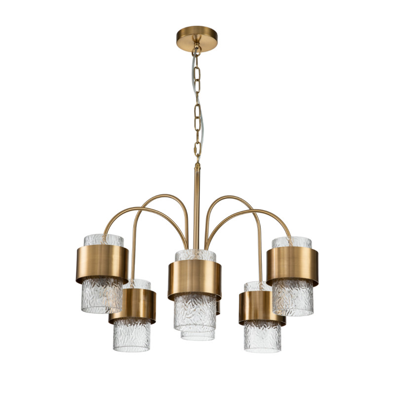 Подвесной светильник 670*670*505/1300 мм, 6*E14 бронза Indigo Eleganza V000322, 12019/A/6P Brass