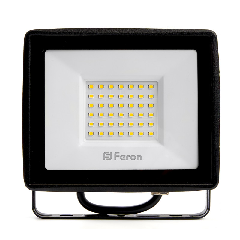 Прожектор светодиодный 2835 SMD 50W 4000K IP65  AC230V/50Hz, черный, LL-921 Feron 29497