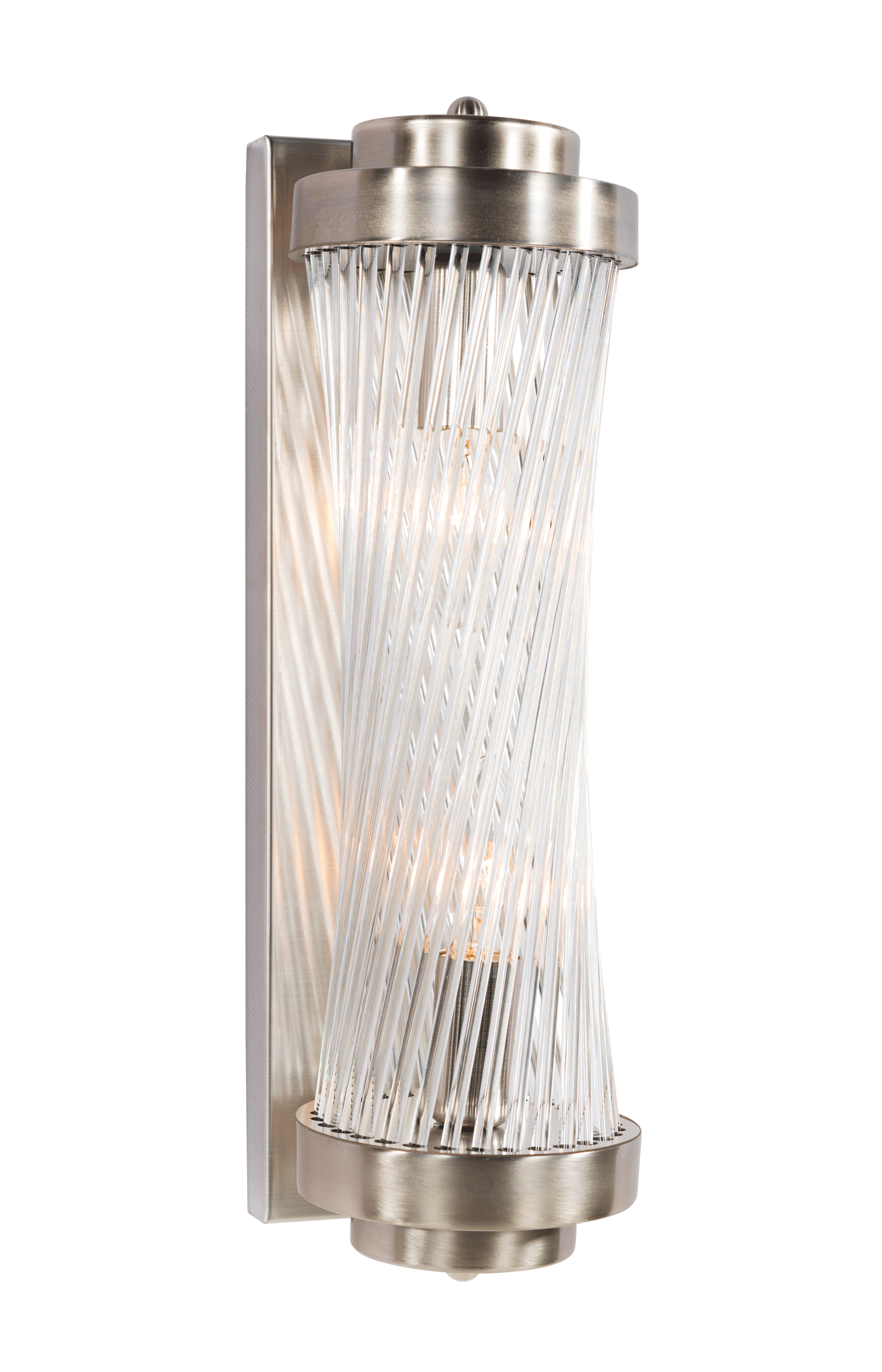 Бра 120*170*400, 2*E14, 40W NewRgy Cristallo W9219R/2 SN+CL, SN