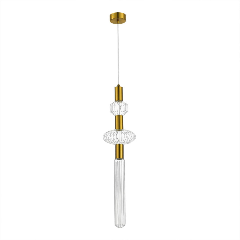Светильник подвесной 18*180 см, LED*3*3W, 3000K, St Luce Tacche SL6117.203.03, Латунь