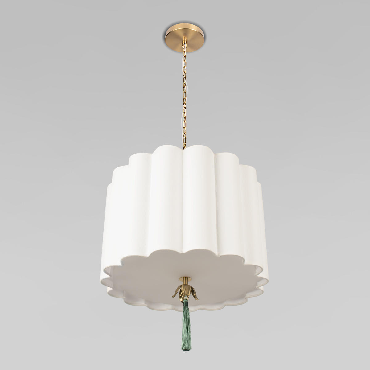 Подвесной светильник 40,7*49 см, 3*E14 LOFT IT Mellow 10306P Light linen латунь