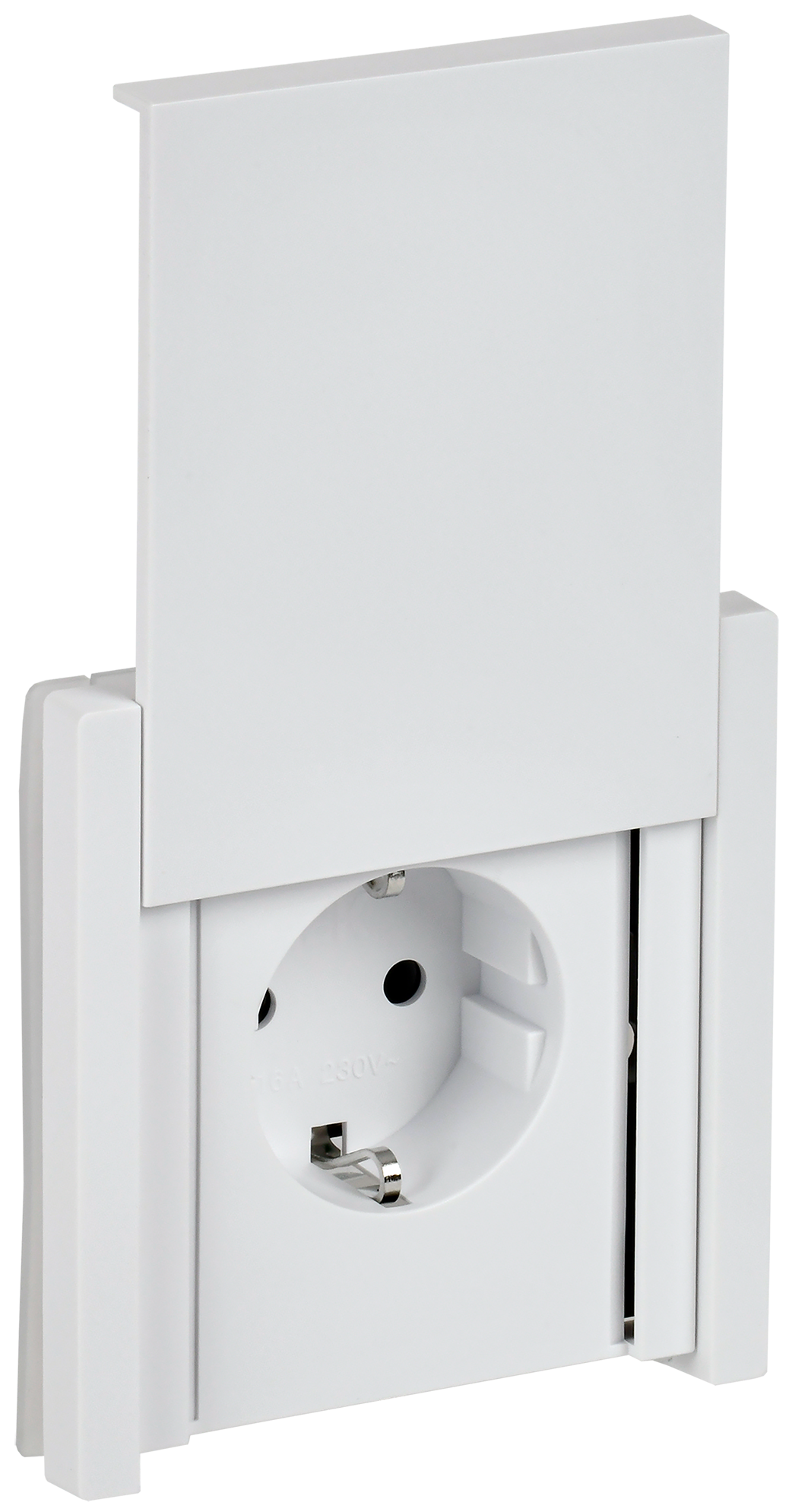 Розетка с з/к/ш с кр. в/к 16А IP44 FP221 белый IEK FORTE&PIANO, FP-R16-16-44-K01