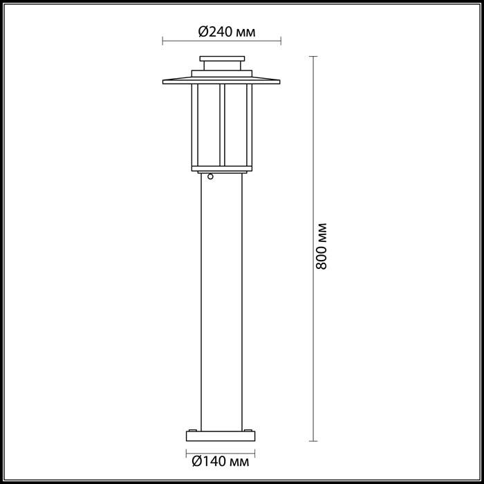 Уличный светильник Odeon Light Mito 4047/1F матовое кофе/опал