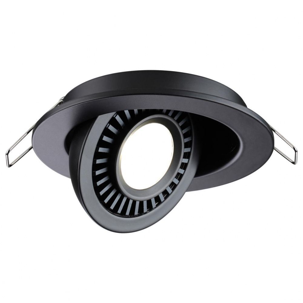 Светодиодный светильник 11 см, 9W, 4000K, Novotech Gesso 358816, черный
