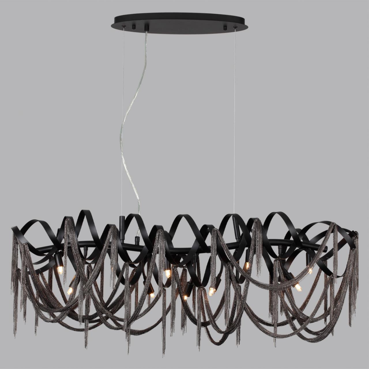 Люстра 110*30*172,6 см, 10 G9*40W, Odeon Light Chainy, черный 5067/10