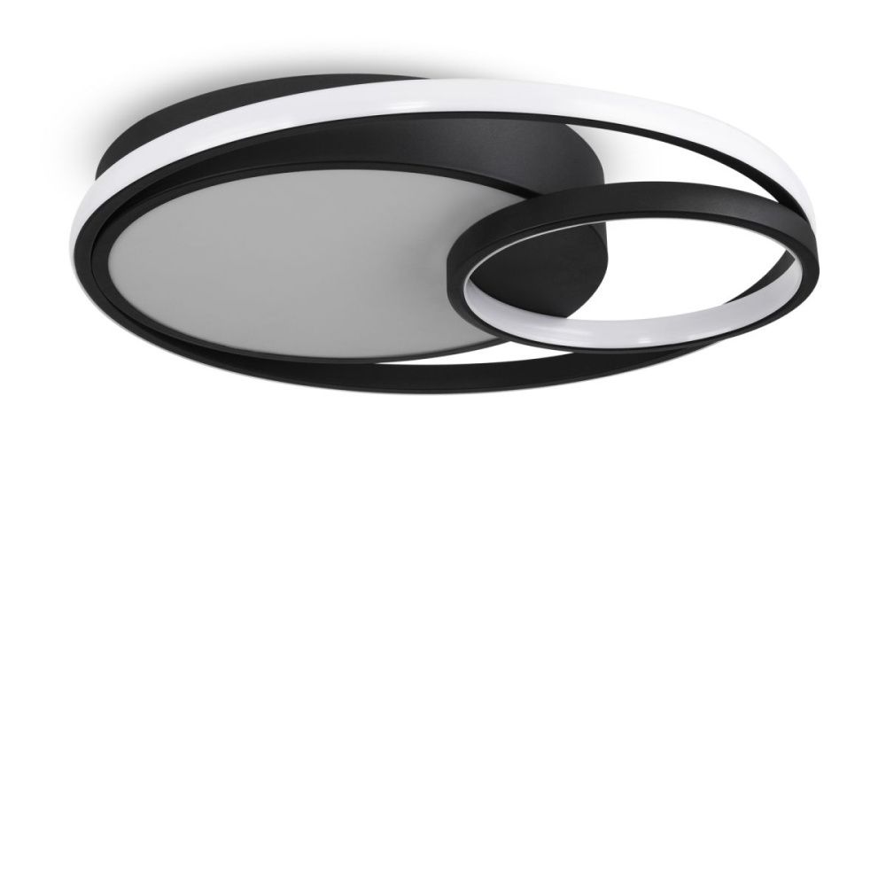 Потолочный светильник 47 см, 80W, 4000K, Freya Nation Market FR10028CL-L80B, черный