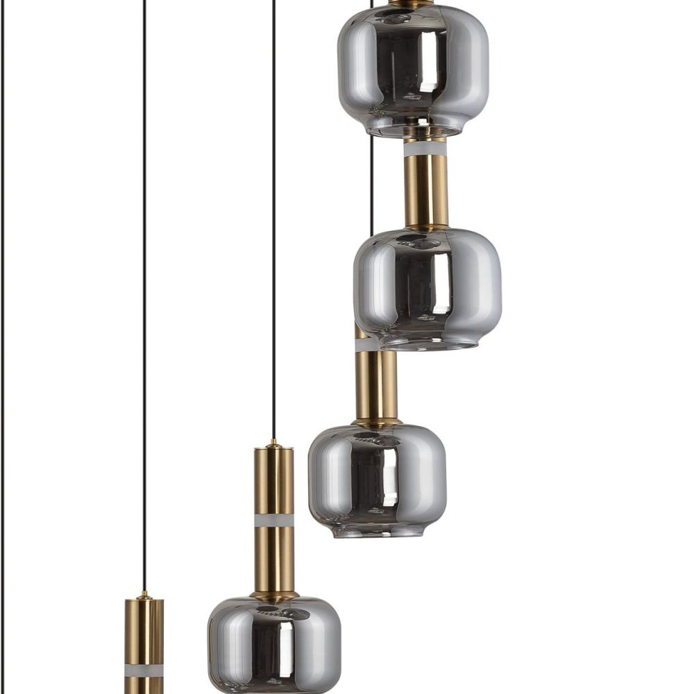 Люстра подвесная *61*30-350 см, 15*G9*15W, Citilux Lass CL249041, Золото\Черный