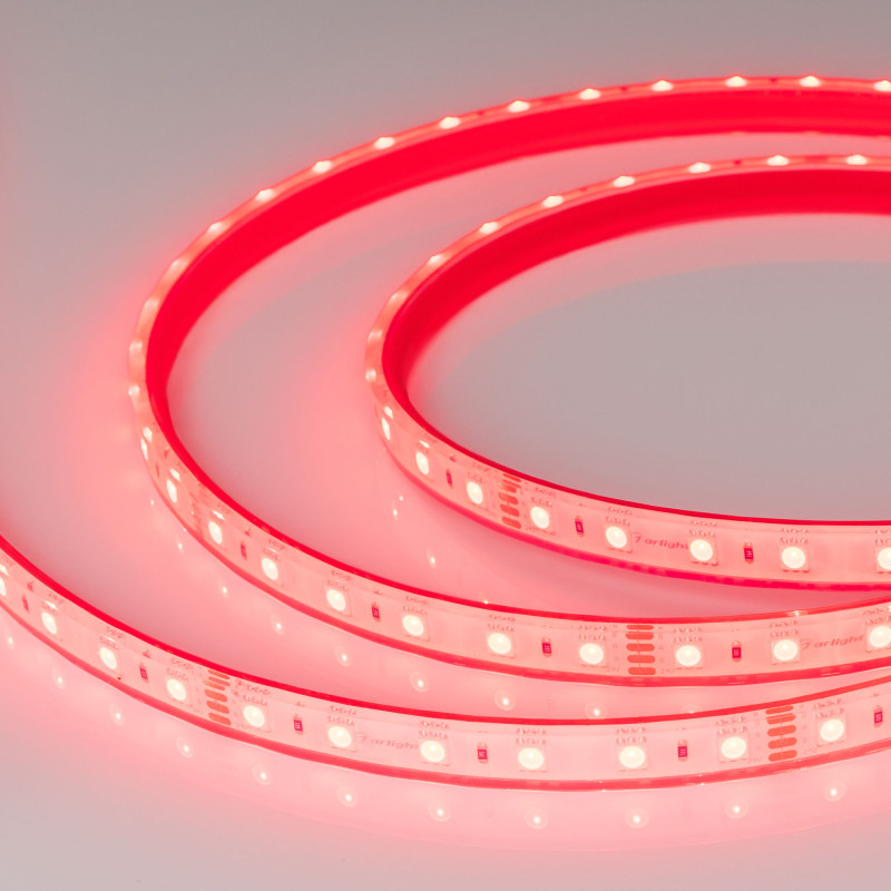 Лента герметичная RTW-PFS-B60-13mm 24V RGB (14.4 W/m, IP68, 5060, 5m) (Arlight, 14.4 Вт/м, IP68) 033791. Цена указана за 5 метров. Продается кратно 5 метрам.