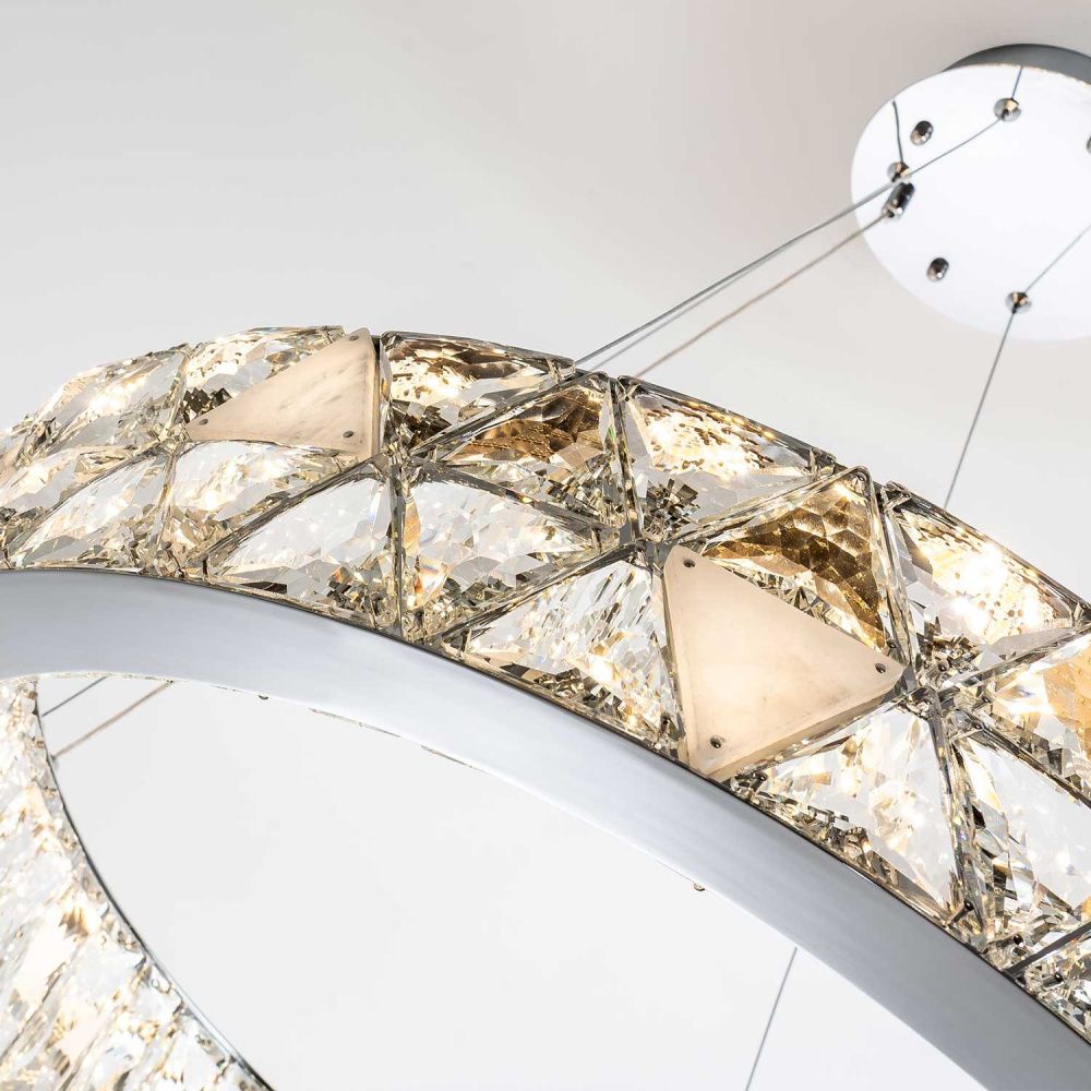 Подвесная люстра 60 см MODELUX premium ML.6982.600P CR хром