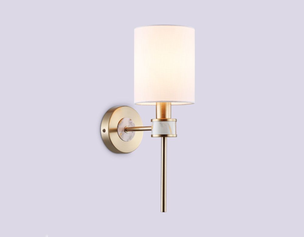 Бра с абажуром 19*12*37- см, 1*E14*40W, K, Ambrella Light High Light LH72375, темная латунь